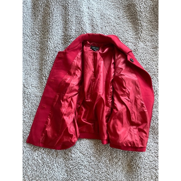 Focus 2000 Women’s 14 Vintage Classic Red Pea Coat. - Picture 3 of 8